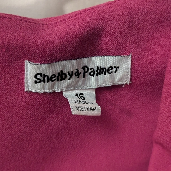 Shelby and Palmer Elegant Magenta Sleeveless Dress Size 16 - Picture 3 of 7
